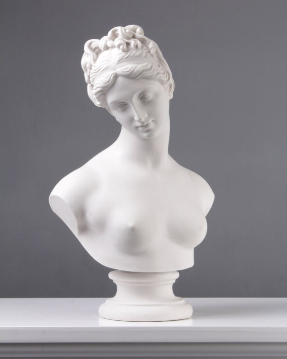 Aphrodite Statue Bust Head Greek Vase