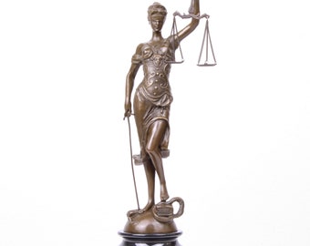 正義の女神ブロンズ像（ホットキャストブロンズ） - 女神テミスの置物