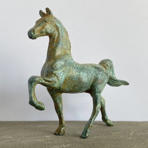 Horse Bronze Statue Patinated American Saddlebred Handmade in Europe Height: 7.5 cm / 3 Animal Figurine Gift Home Decor Sculpture image 9