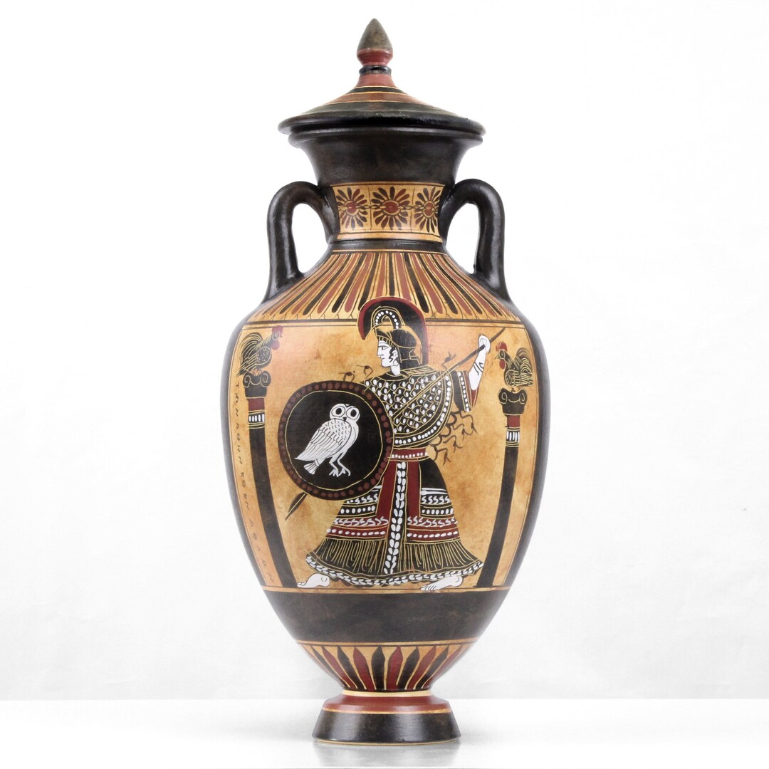 古代ギリシャの花瓶のレプリカ - 黒像式パナシナイコアンフォラ