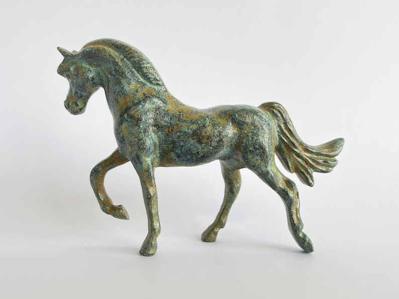 Horse Bronze Statue (Small) - Handmade in Europe - 6.5 cm / 2.5" - Figurine Sculpture - Animal Art Gift - Home Decor - The Ancient Home image 1