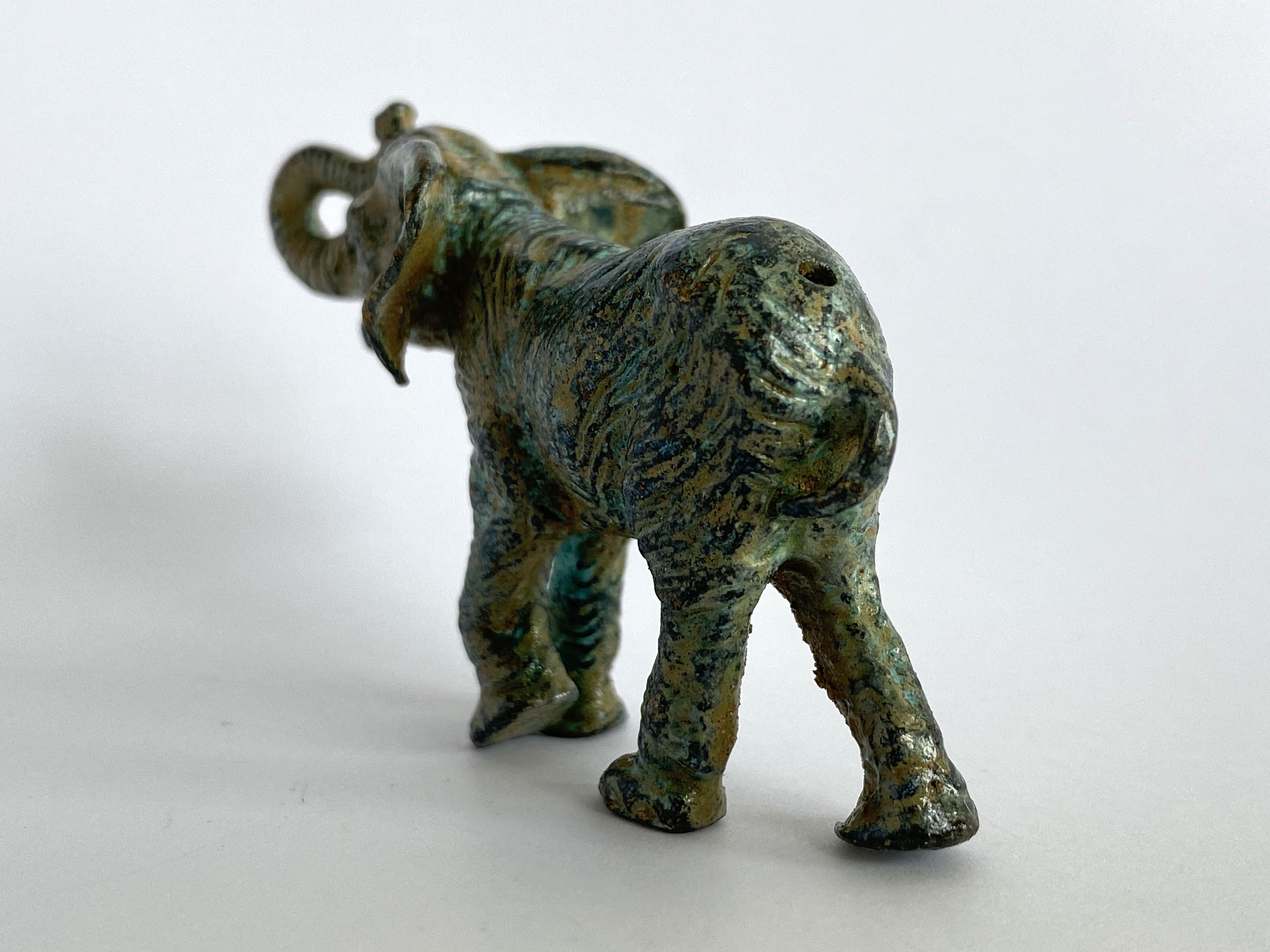 ブロンズ製象の置物（小） - ヨーロッパ製ハンドメイド - 高さ5cm / 2
