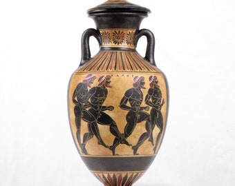 古代ギリシャの花瓶のレプリカ - 黒像式パナシナイコアンフォラ、女神