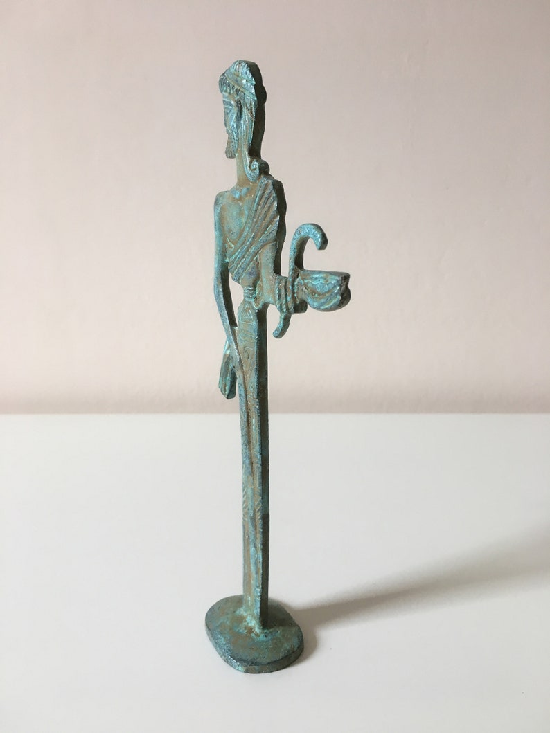 Asclepius Statue Bronze  God of Medicine Figurine image 1