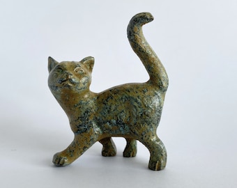 ブロンズ猫の置物 小さな銅合金の子猫の像 - ブロンズ置物 動物