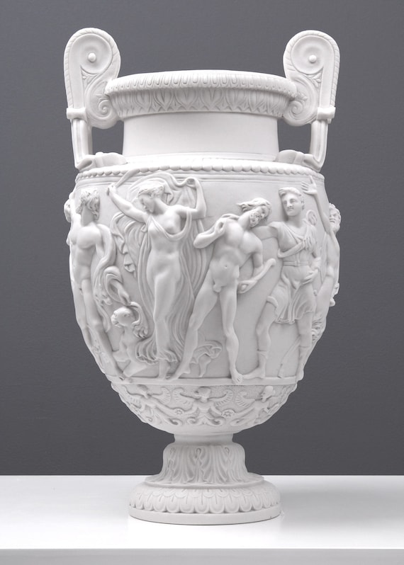 Classic Marble Vase Roman Vase With Reliefs Indoor & Etsy