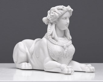 Estátua da Esfinge, escultura grega, figura mitológica egípcia para decoração - FABRICADA NA EUROPA (11 cm) - Estátua de Arte - The Ancient Home
