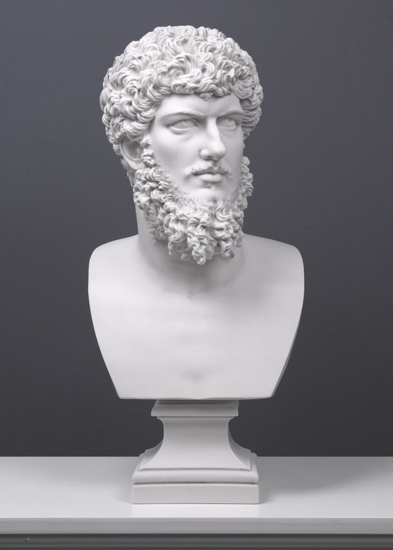 ルキウス ウェルス 胸像彫刻 - ローマ皇帝 (大) 55 cm / 21.5 インチ