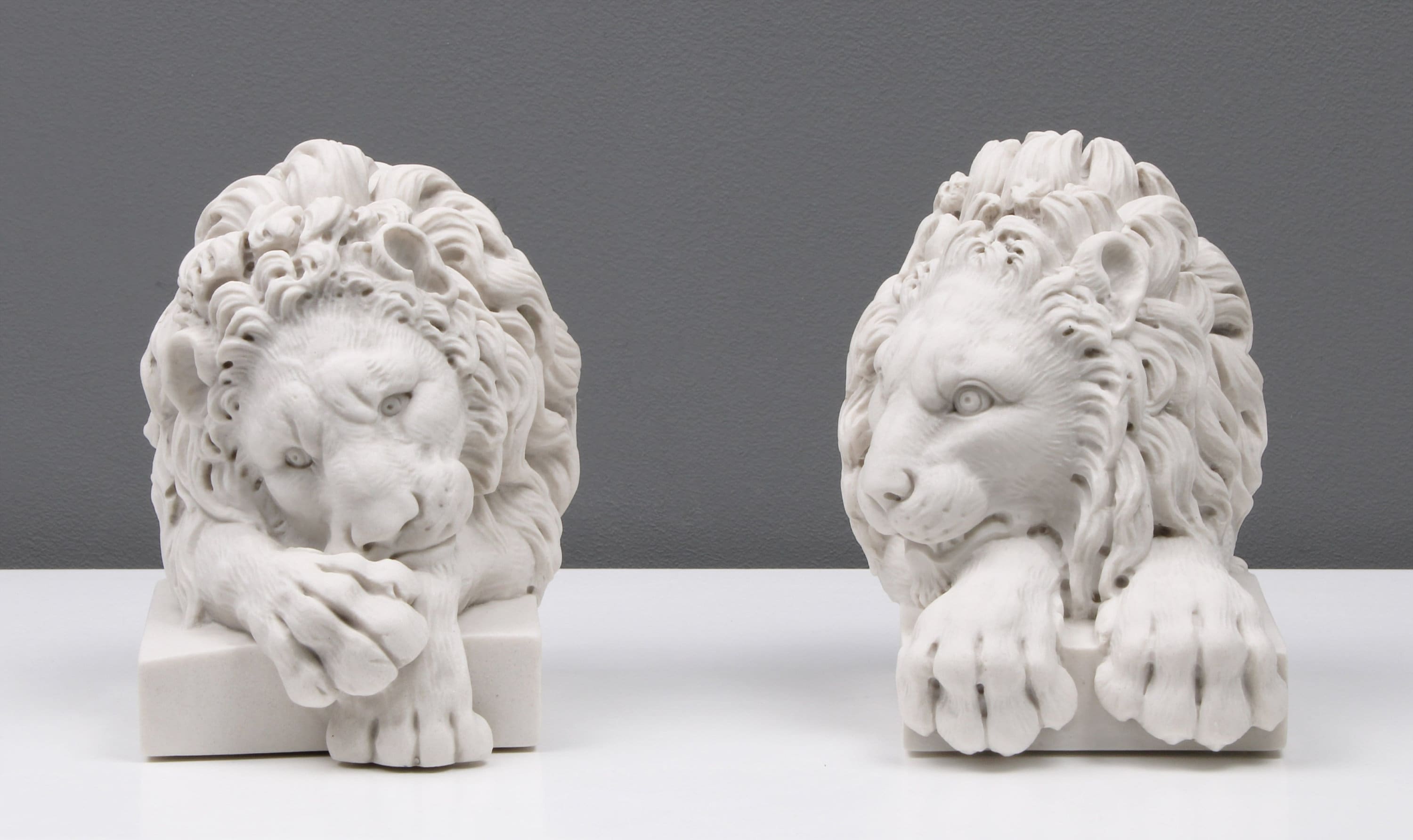 Canova Lion Bookends in Pair HANDMADE IN EUROPE White 13 Etsy
