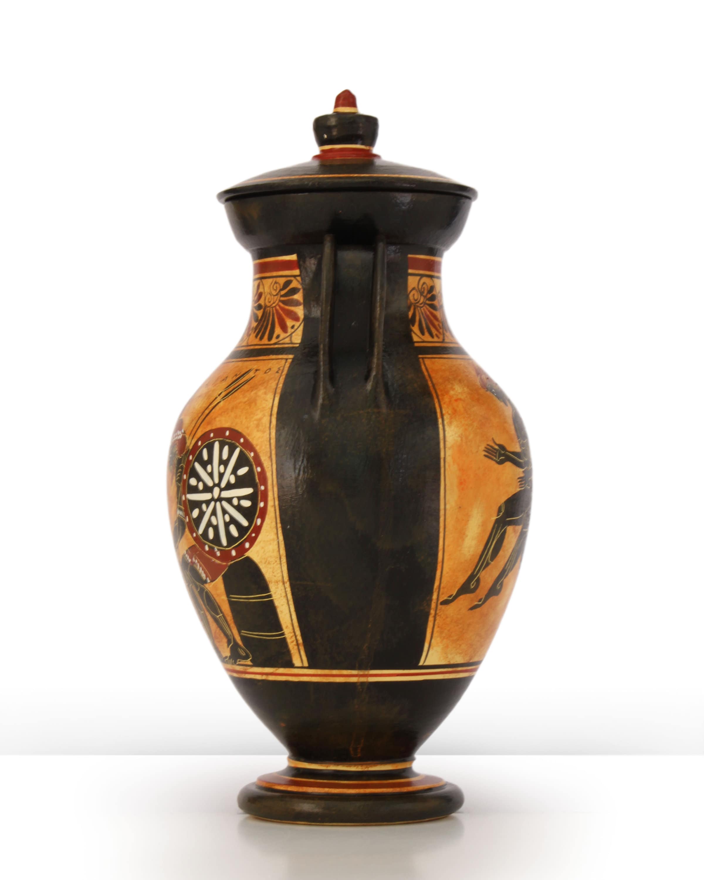 Ancient Greek Vase Replica Blackfigure Belly Amphora With Etsy