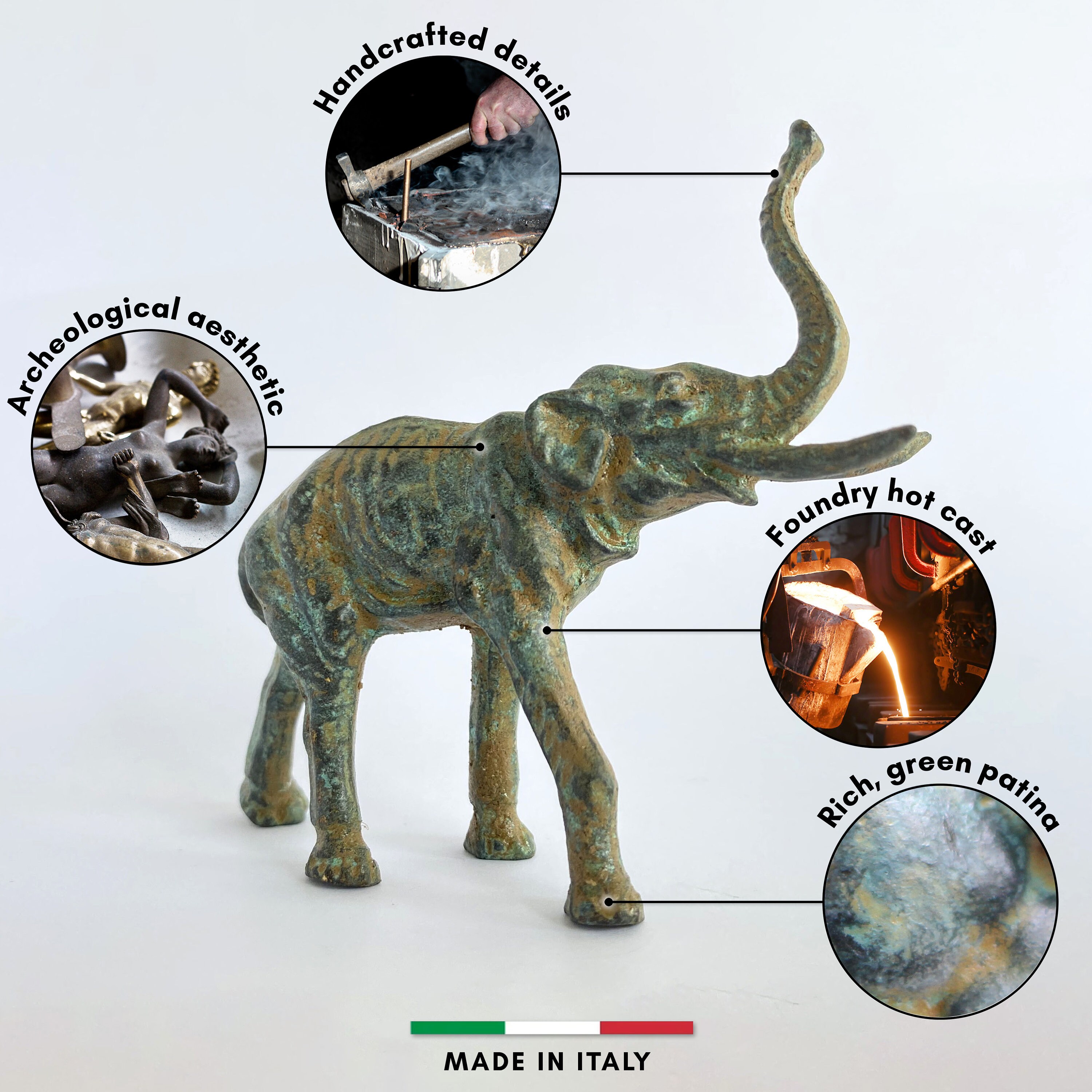 ゾウ象金属ブロンズ像置物インテリア工芸品美術品A2522