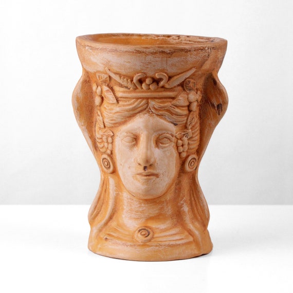 彫刻・オブジェ Richardson CERAMIC INCENSE BURNER Ancient Ceramic Incense Burner of Goddess Tanit - 16 Cm