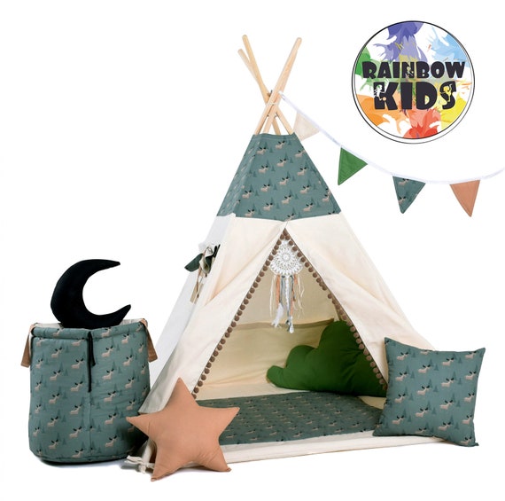 RAINBOW KIDS Wunderschönes Kinder Teepee Tipi Zelt Set Für - Etsy