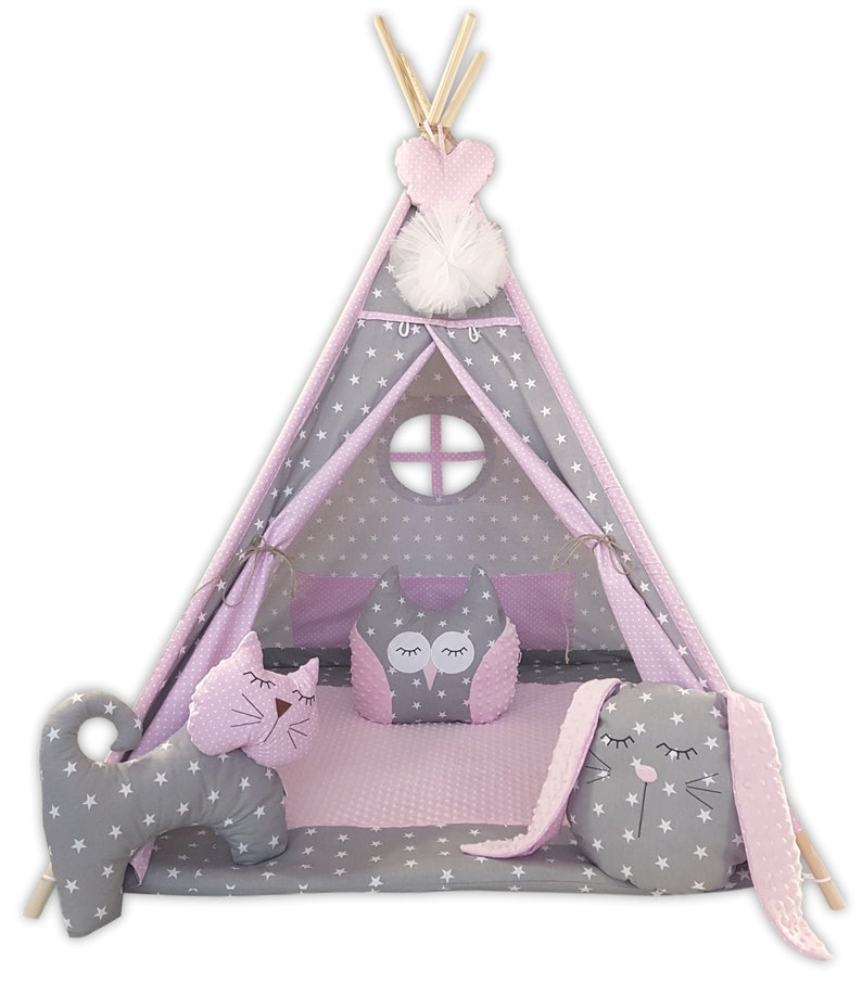 Kit teepee tipi pour enfants tente indienne - Créatrice ETSY : RainbowKids333