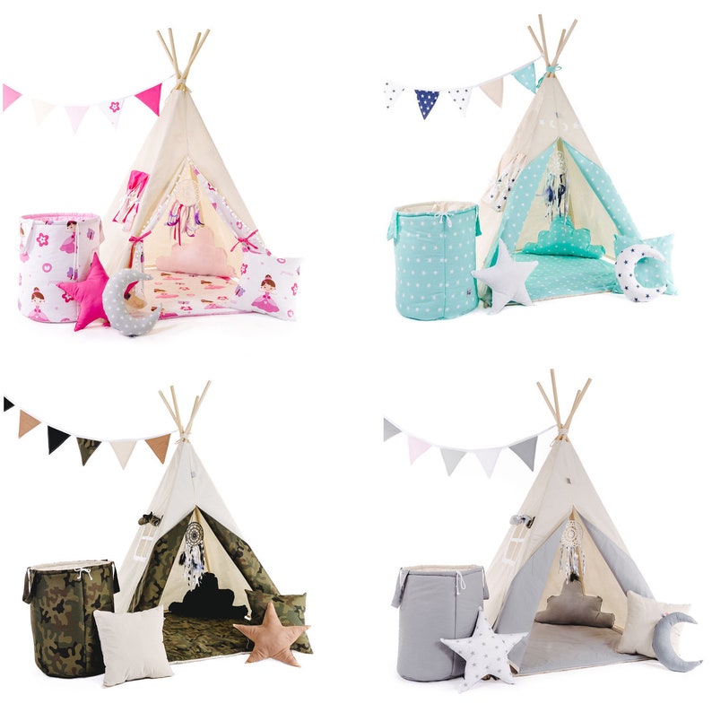 Tipis pour enfants - Créatrice ETSY : RainbowKids333