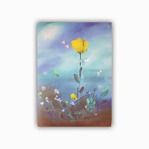 L. Greeting card, floral card, art card