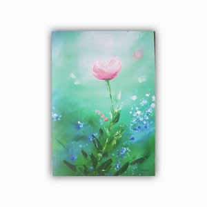 A. Floral greeting card, blank card, art card.