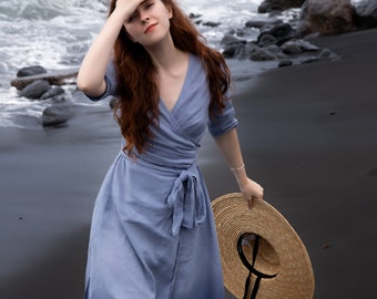 linen midi dress uk