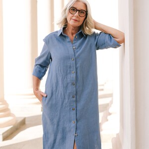 Button up dress with pockets sales