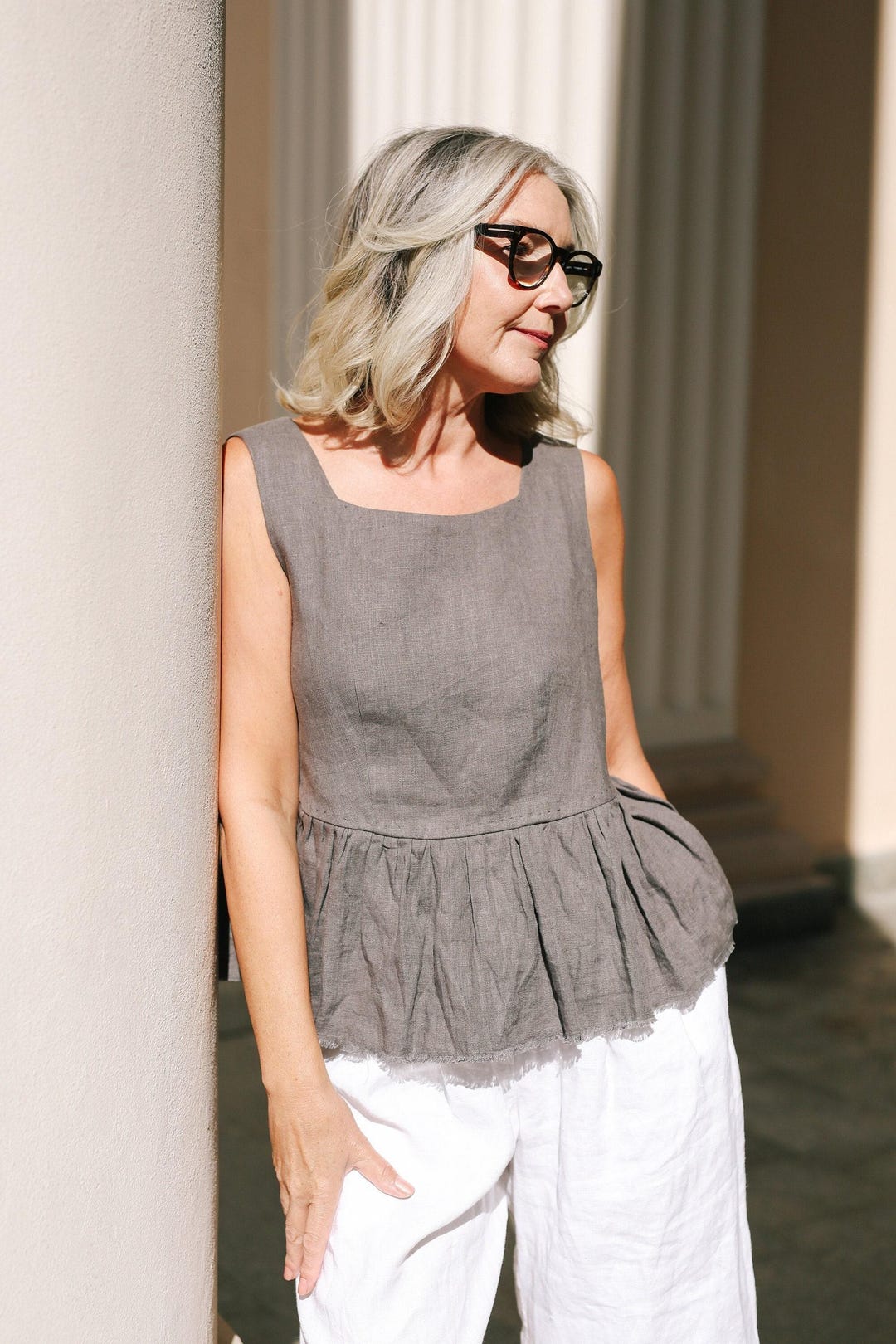 elle peplum top