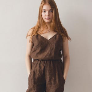 Linen Camisole Top, Layering Linen Tank, Minimalist Linen Slip Top, Sleeveless Linen Top, Ready to Ship