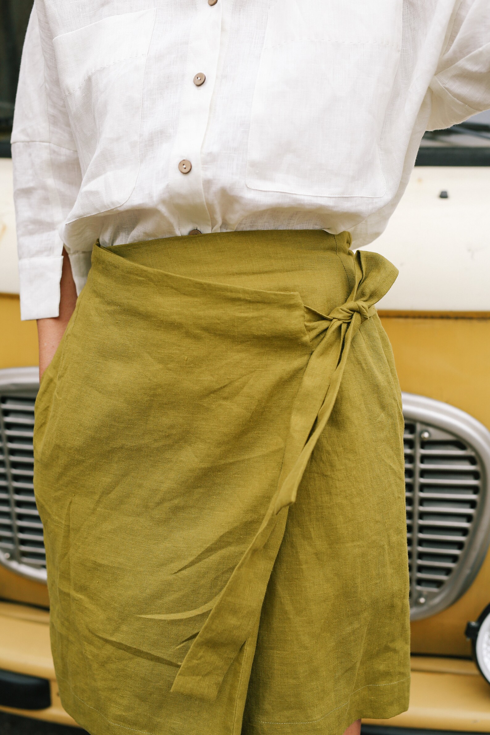 Linen Wrap Skirt Wrap Skirt With Tie Linen Skirt With Etsy