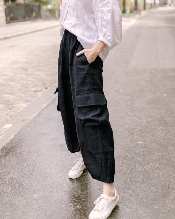 パンツ LIDNM WOOL LINEN BACKSATIN WIDE CARGO LIDNM WOOL LINEN BACKSATIN CARGO（LIDNM WOOL LINEN BACKSATIN