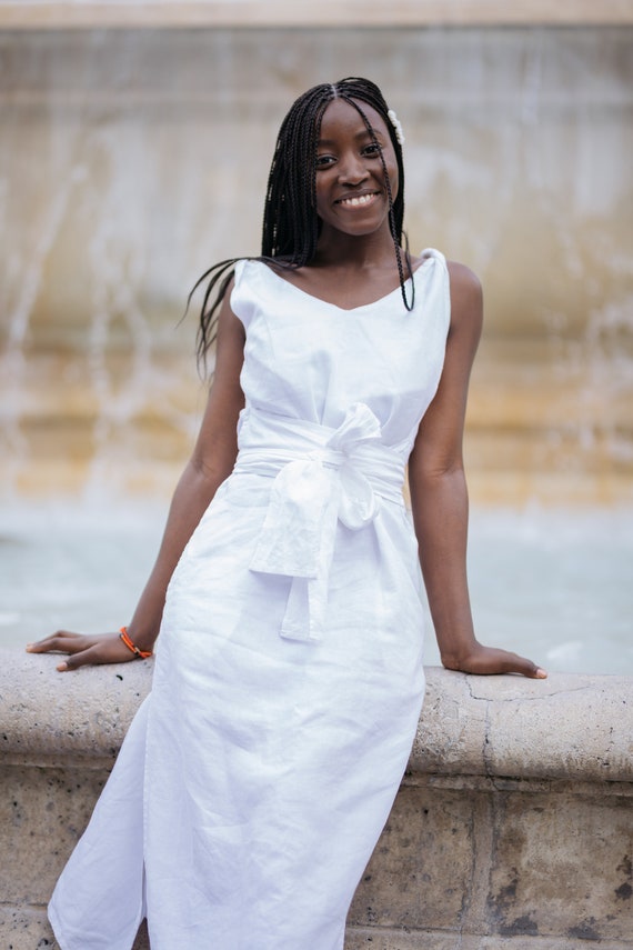 linen wedding dress