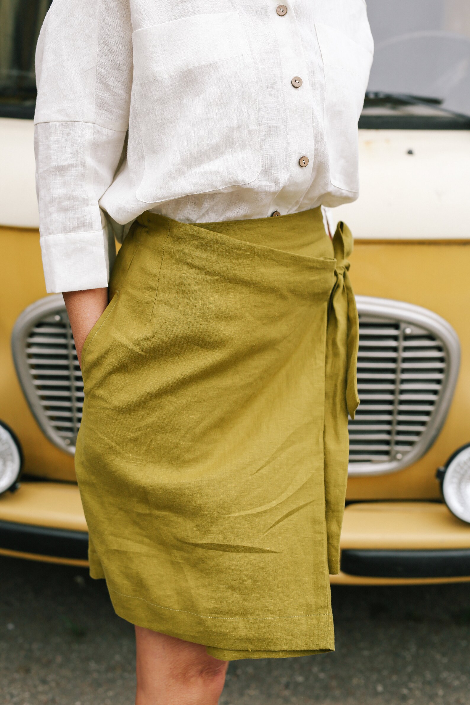 Linen Wrap Skirt Wrap Skirt With Tie Linen Skirt With Etsy