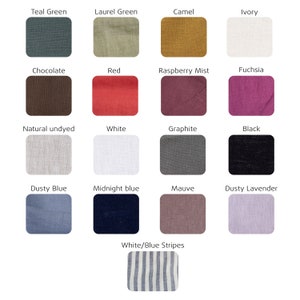 a color chart of different shades of fabric