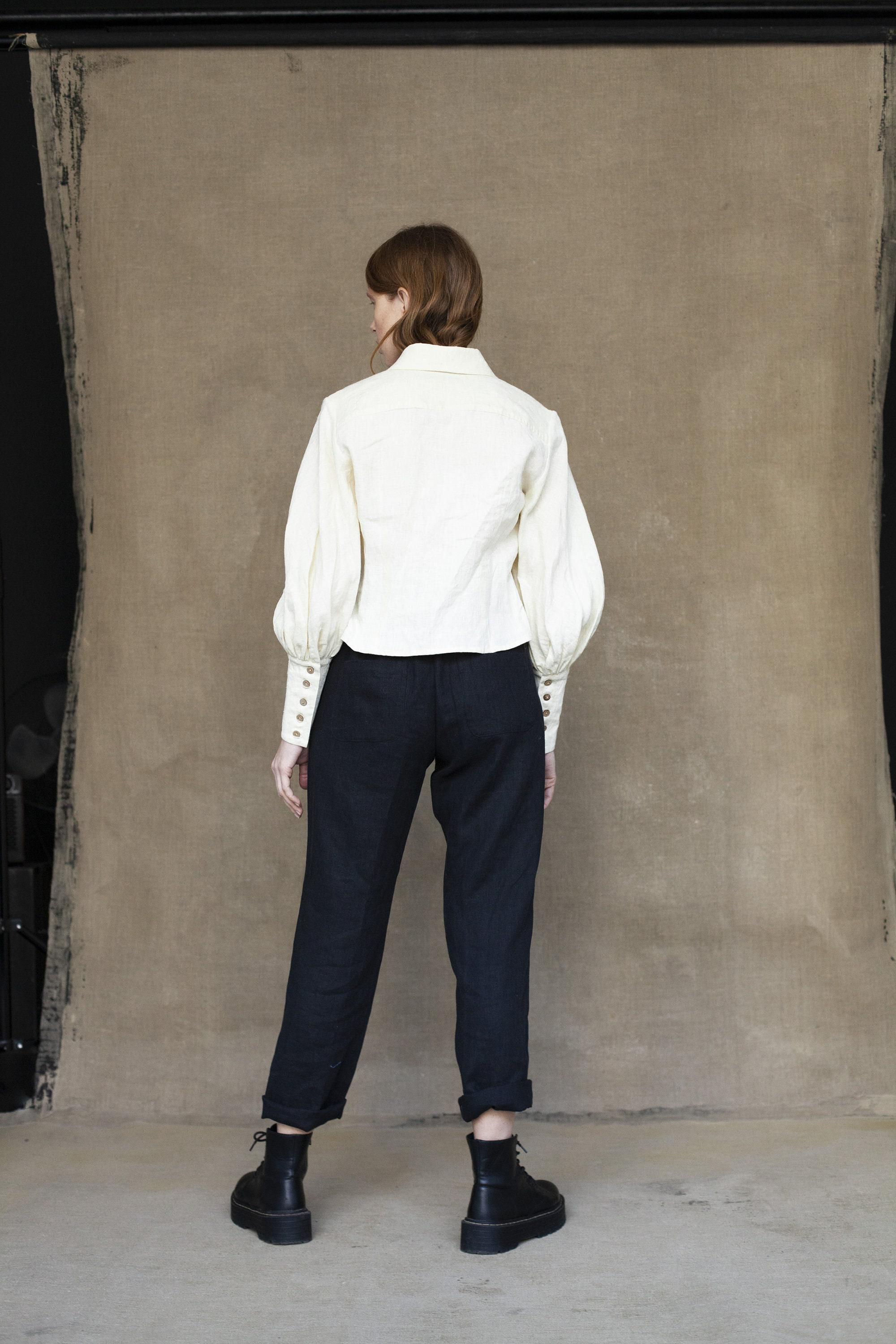 Puff Sleeve Big Bow Blouse – Belchic