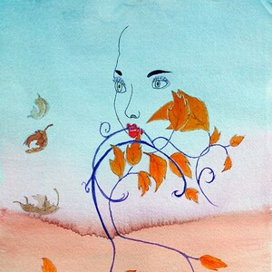 Watercolor print of &#39;Floating&#39;