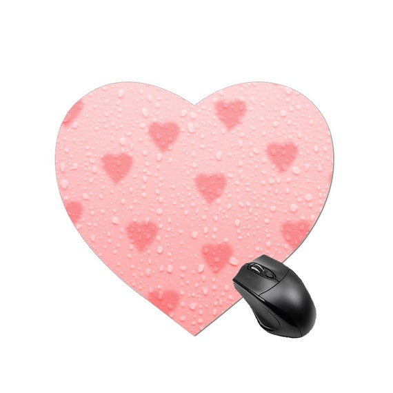 Tappetino per mouse rosa a forma di cuore Antiscivolo Impermeabile Mouse  Pad 8.7 x 8 -  Italia