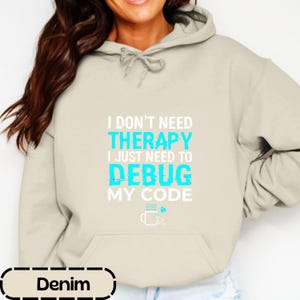 Funny Programmer Gift Design | I Don't Need Therapy Debug My Code Digital Graphic File for Coder Tech Art