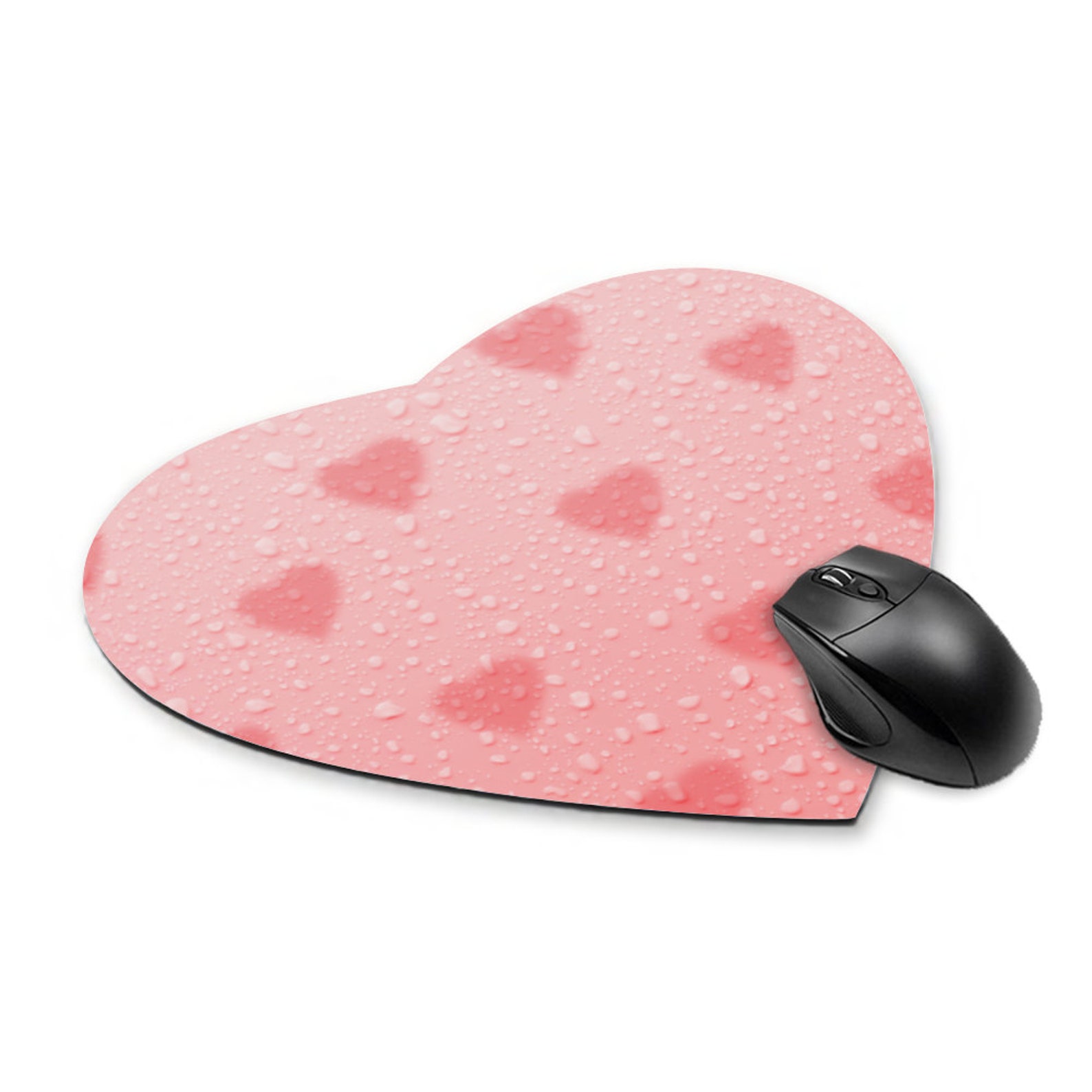Pink Mouse Pad Heart Shaped Nonslip Waterproof Mouse Pad 8.7 X 8 Etsy