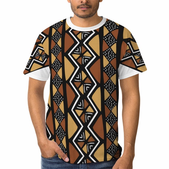 Mud Cloth Tribal African Print Unisex T-Shirt | Boho Style Shirt for Men & Women | Unique Graphic Tee