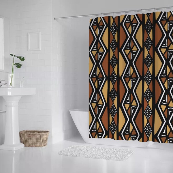 African Shower Curtain Etsy