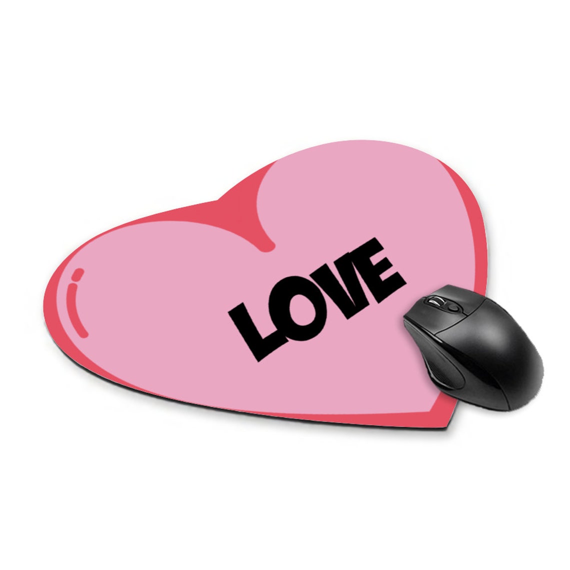 Pink Mouse Pad Heart Shaped Nonslip Waterproof Mouse Pad Etsy