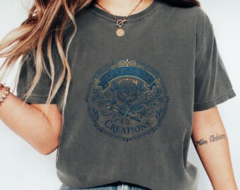 Artisanal Creations Logo Design | Vintage Floral Craft Emblem | Custom Maker Brand Graphic for Small Business, Artist Studio
