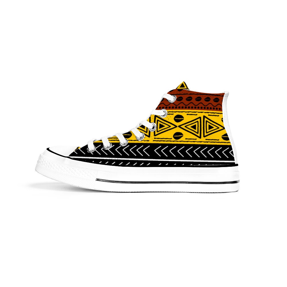 African Kente Cloth Mud Cloth Tribal African Print Shoes