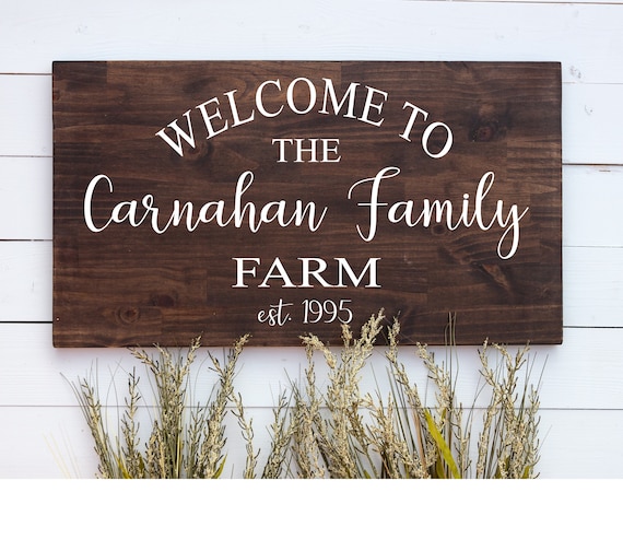 Beautiful name sign  makes a great housewarming gift. Family name wooden signs with your established date