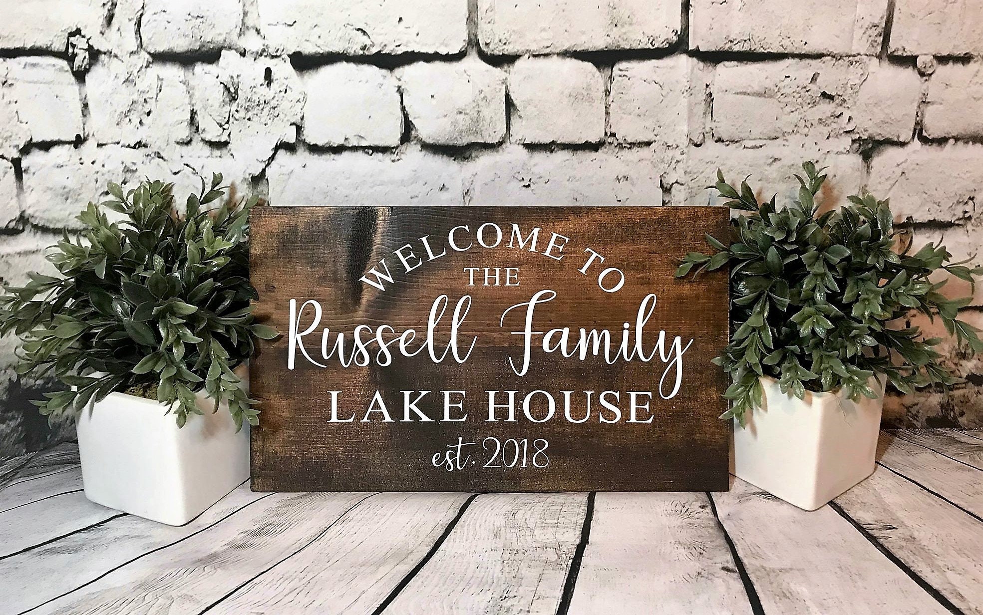 Custom Lake House Sign With Established Date, Personalized Lake Home …