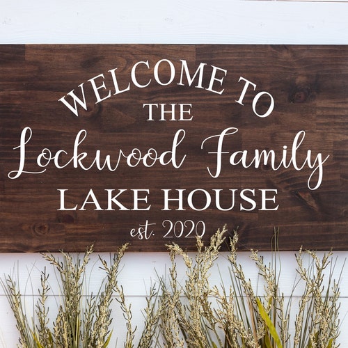 Personalized Lake House Signgiftsdecorwood Lake House Decor Etsy