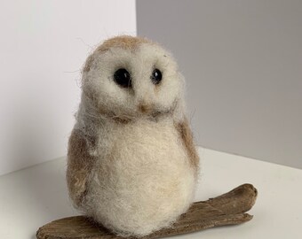 A wee needle felted barn owl
