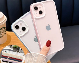 iPhone 13 Pro case 13 iPhone 12 iPhone 12 Pro Max iPhone 11 Shockproof Case Liquid Silicone Candy Bumper clear Transparent Cover for Apple