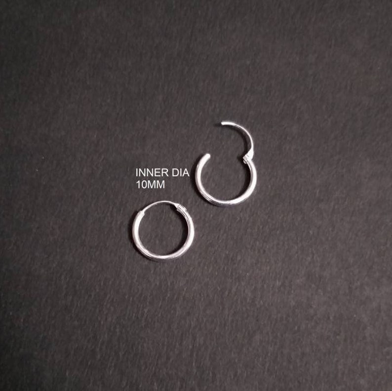 Cartilage Earring Sterling Silver Hoop Earring Hoops 6mm Etsy