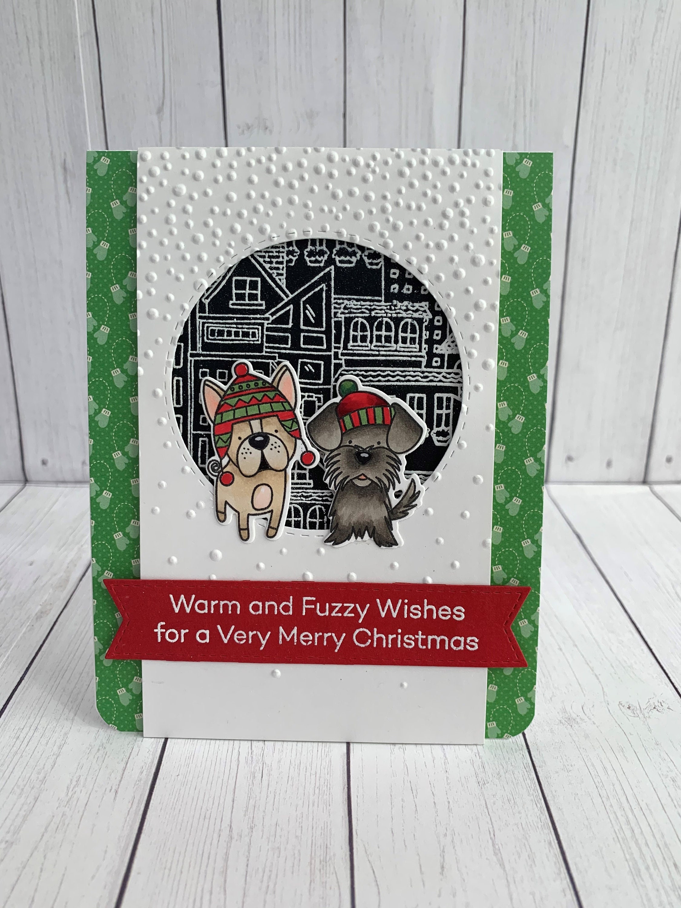Handmade Holiday Card/Warm and Fuzzy Wishes for a Very Merry | Etsy