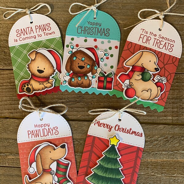 Targhette regalo di Natale, Cucciolo Buono Regalo, Tag di Natale, Cane Regalo Tag