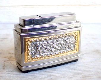 Vintage Lighter Metal Gas Feuerzeug Briquet Gaz Metall