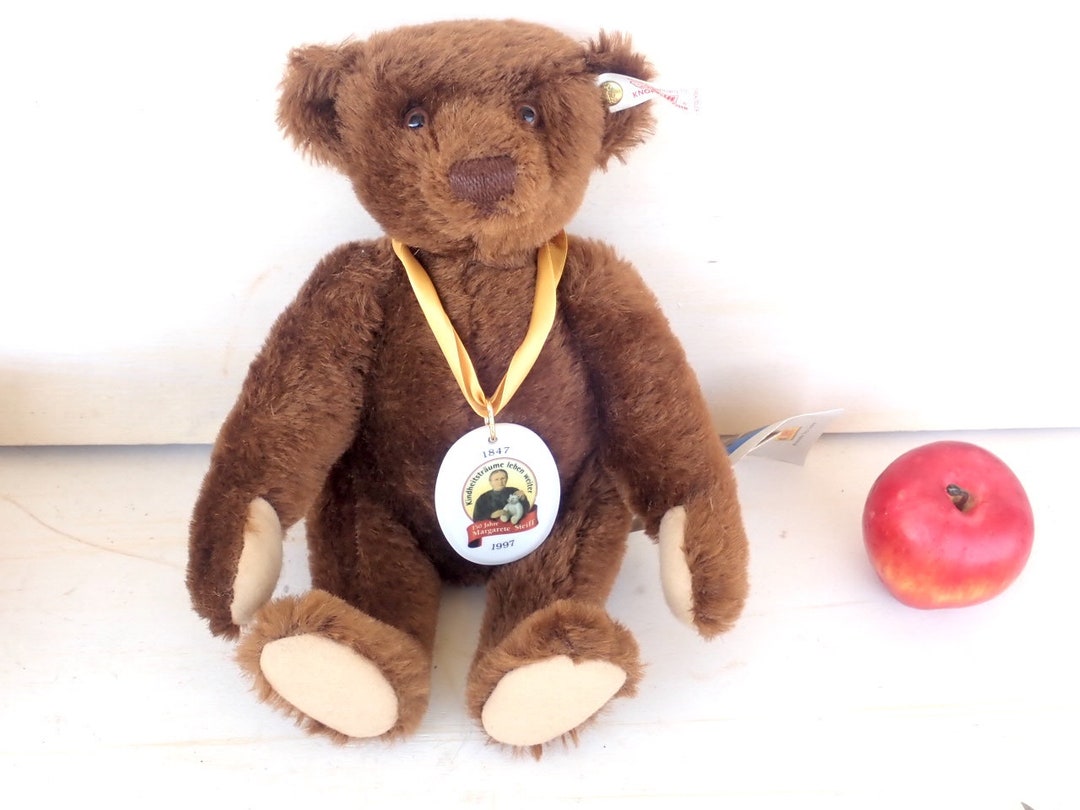Ours Steiff 35 Cm – Réplique Teddy Bear 1920 – Marron Clair – Parfait état 1994